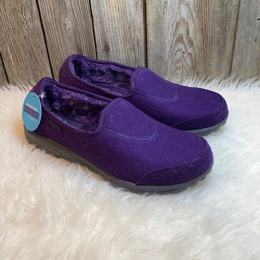 Skechers 13825 Memory Form Fit Go Walk Purple Slip On Loafers NEW Size 9
